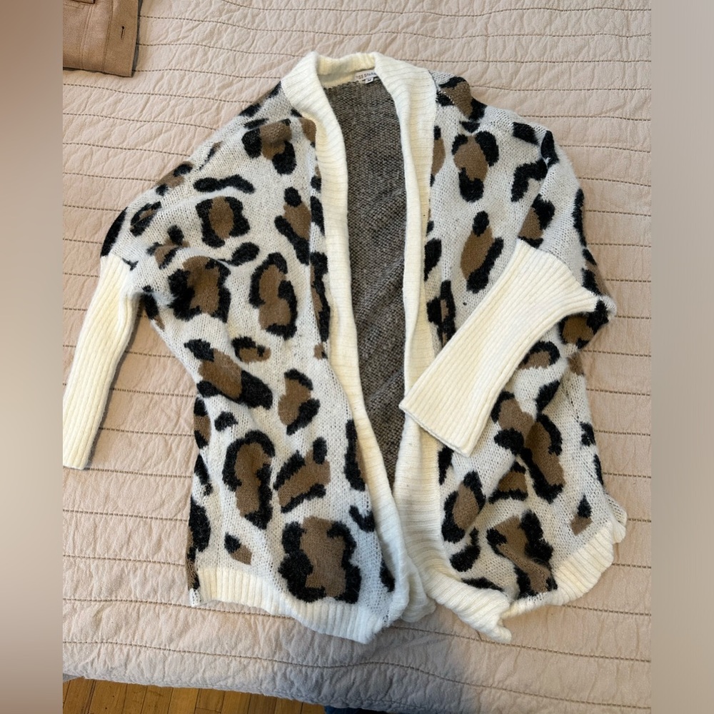 Cheetah print cardigan